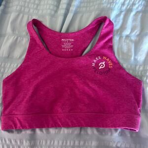 Peloton Make Waves Pink Sports Bra Medium Racerback Cutout